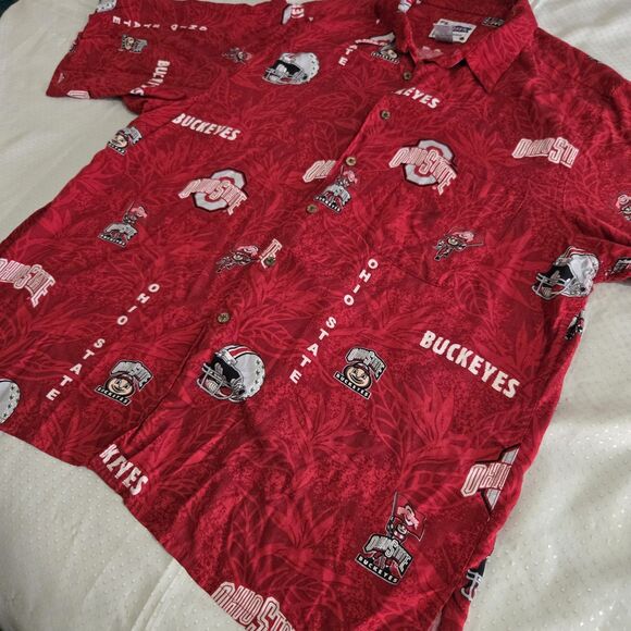 Rayn Spooner Ohio State Shirt Mens XL Buckeyes OSU Hawaiian Brutus Football - Picture 2 of 9
